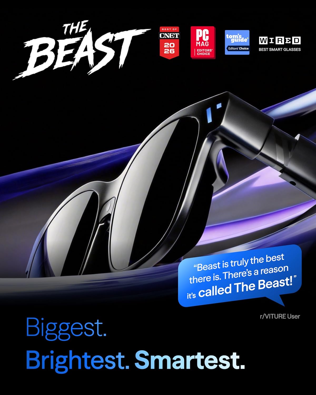 Detalle de VITURE Beast XR/AR Glasses: Biggest, Brightest, Smartest Spatial Display