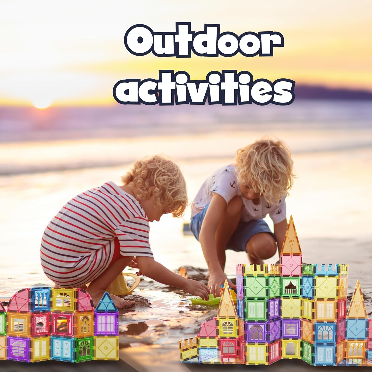 Detalle de Desire Deluxe Giochi di costruzione magnetici magnetici – Set STEM da 100 pezzi per bambini 3+ anni