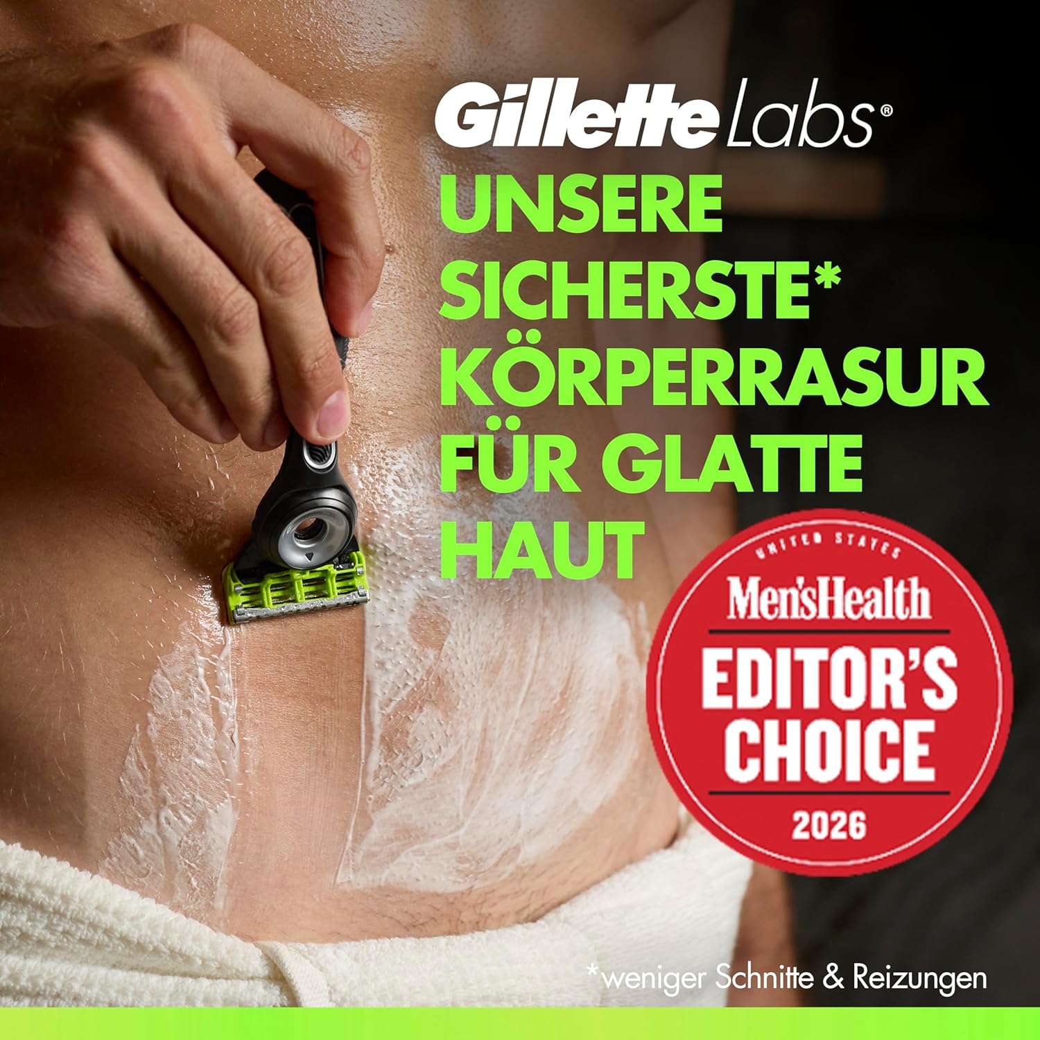 Thumbnail 1 de GilletteLabs Body & Intimate Rasierer Herren – 4-Klingen-Bodyrasierer mit Schutzsystem und Zubehör