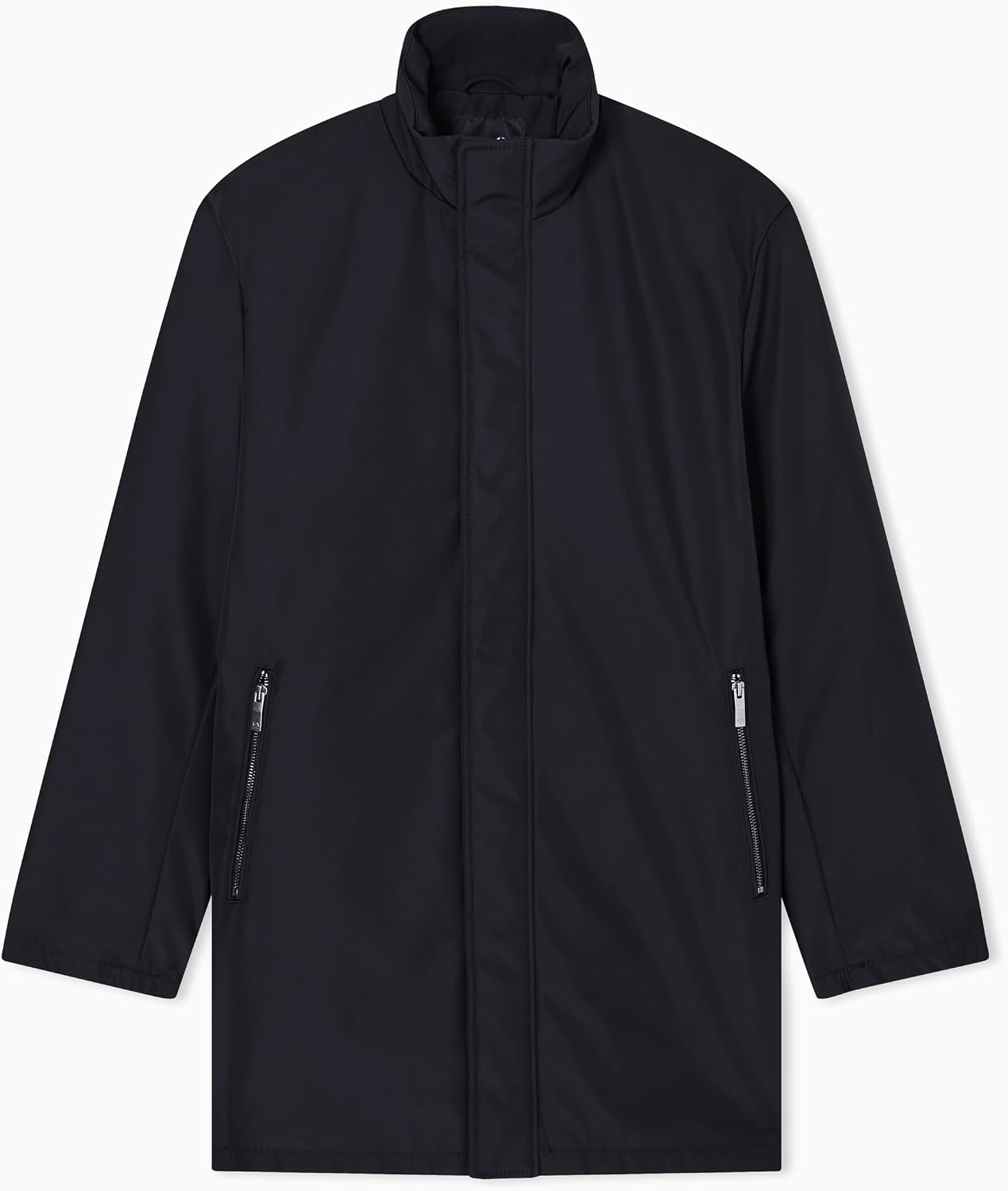 Detalle de Armani Exchange Essential – Trench-coat homme avec fermeture couverte et logo patch sur le côté
