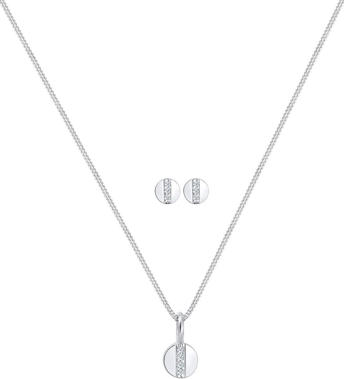 Detalle 2 de Elli DIAMONDS Schmuckset Kreis Geo Diamant 0,05 ct