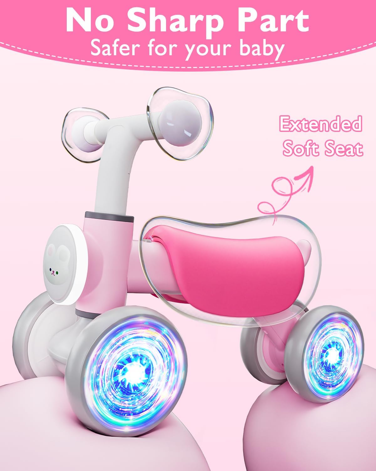 Thumbnail 4 de Toddler Toys Balance Bike 4-Wheel Light Music