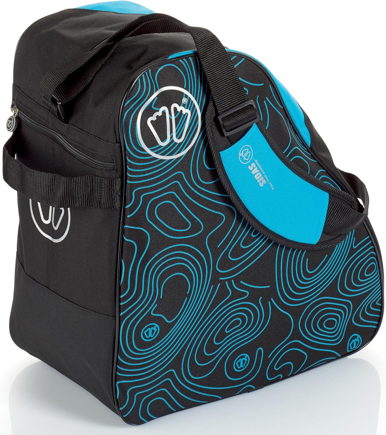 Detalle de Sac à chaussures de ski Sidas Boot Bag Black & Blue – Nylon résistant, taille medium