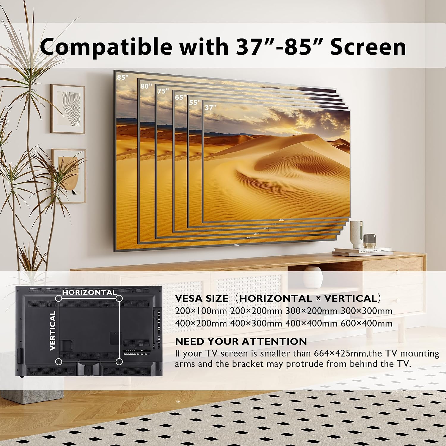 Thumbnail 5 de BONTEC TV Wandhalterung 37–85 Zoll