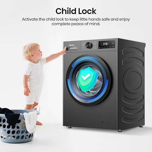 Thumbnail 13 de Hisense 9kg Washing Machine WF1I9042BBP – Black, 1400rpm, Steam Hygiene & 15 Programmes