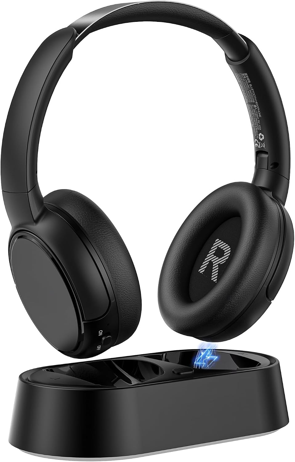 Detalle de Oraolo H20 Wireless TV Headphones with Transmitter, Charging Dock and 45-Hour Battery
