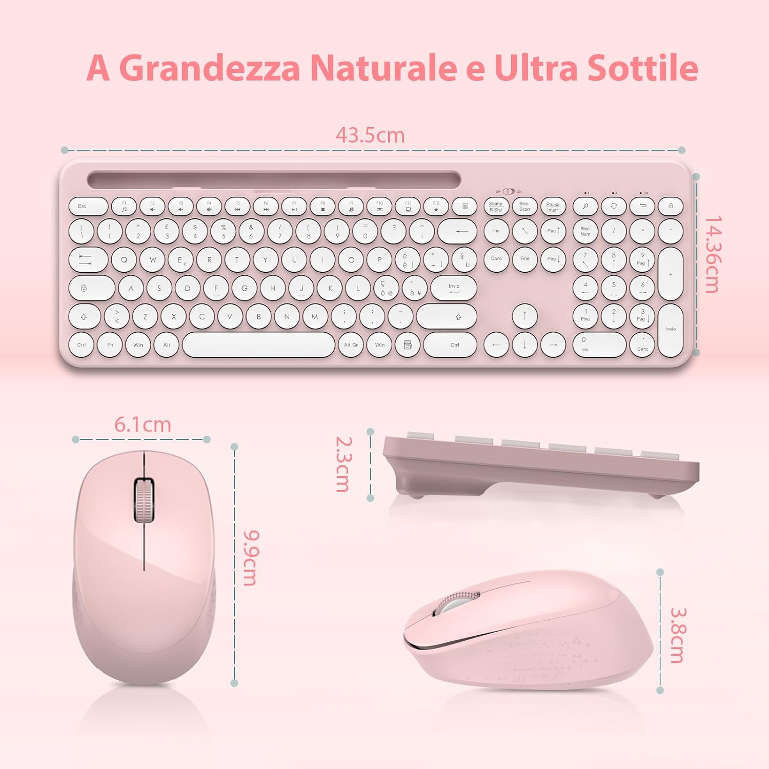 Thumbnail 5 de LeadsaiL set tastiera e mouse wireless 2.4 GHz