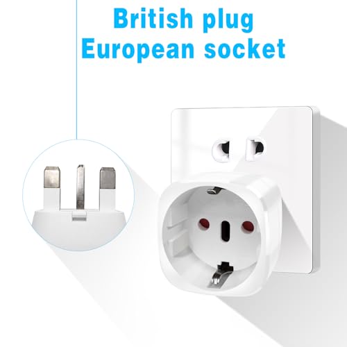 Thumbnail 1 de Vutizal Reiseadapter UK – 2er Pack Typ G (EU-Stecker zu Großbritannien)