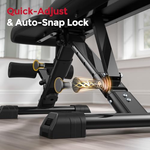 Detalle de FLYBIRD WB5 Weight Bench — 800LBS ASTM-Certified Adjustable Bench for Home Gym
