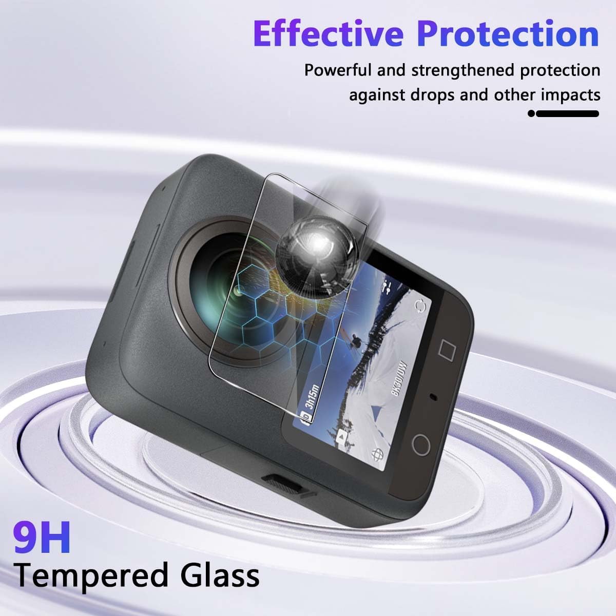 Thumbnail 2 de Locofun Schutzfolie für DJI Osmo 360 (Panzerglas) – 9H Display-Schutzglas, 3 Stück
