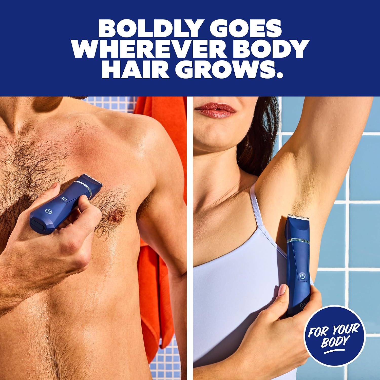 Detalle 2 de Dollar Shave Club for Your Body Trimmer – Shower Safe Ceramic Blades with USB-C Rechargeable Power