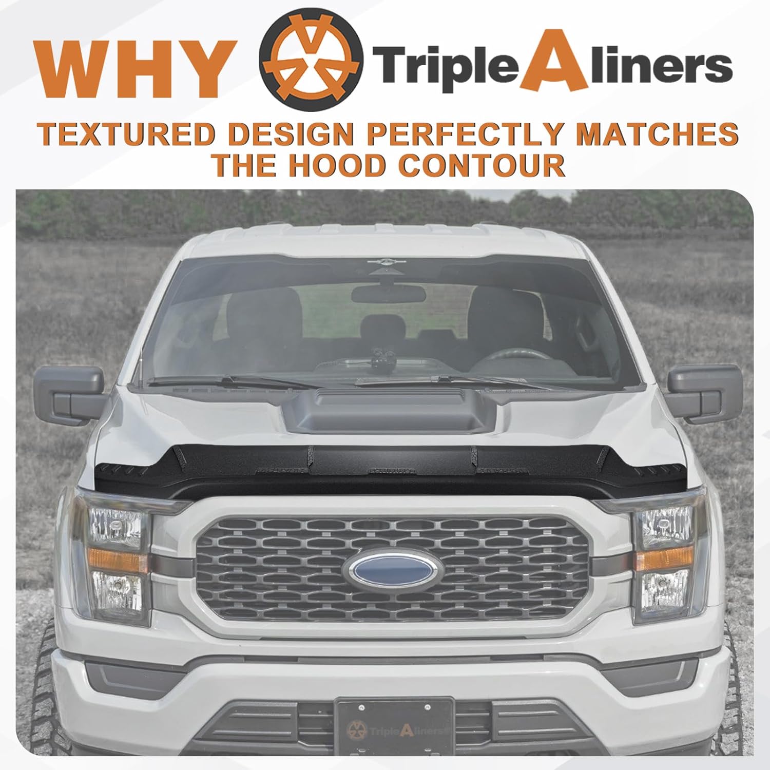 Thumbnail 6 de TripleAliners TPE Hood Deflector for 2021–2025 Ford F-150 (Not for Tremor/Raptor, Platinum/King Ranch 2024+)