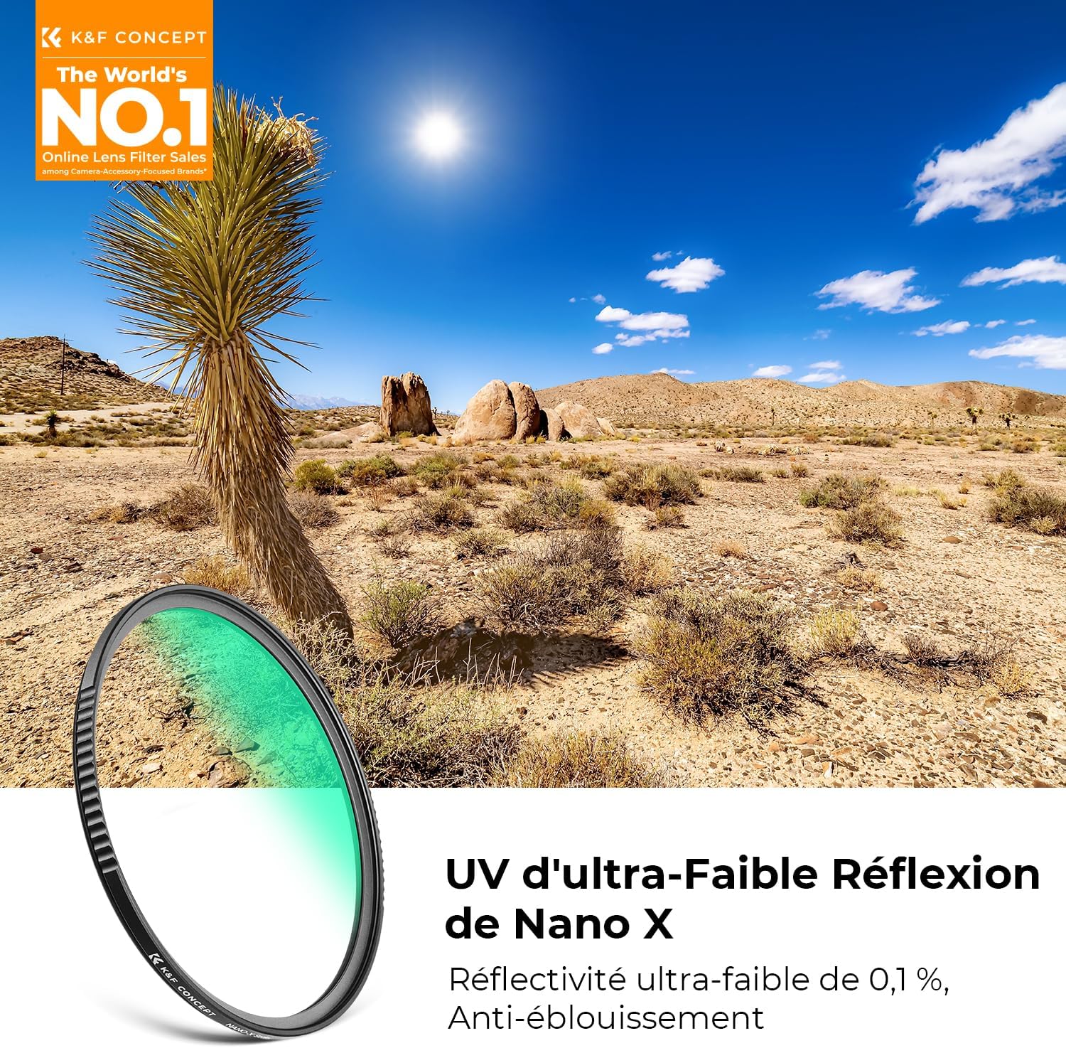 Thumbnail 1 de K&F CONCEPT Ø49mm Filtre UV ultra-faible réflection HD Nano-X MRC — protection et transmission élevée