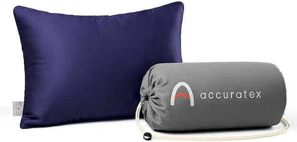 Detalle de ACCURATEX Camping Pillow, Compressible Cotton Cover, Shredded Memory Foam