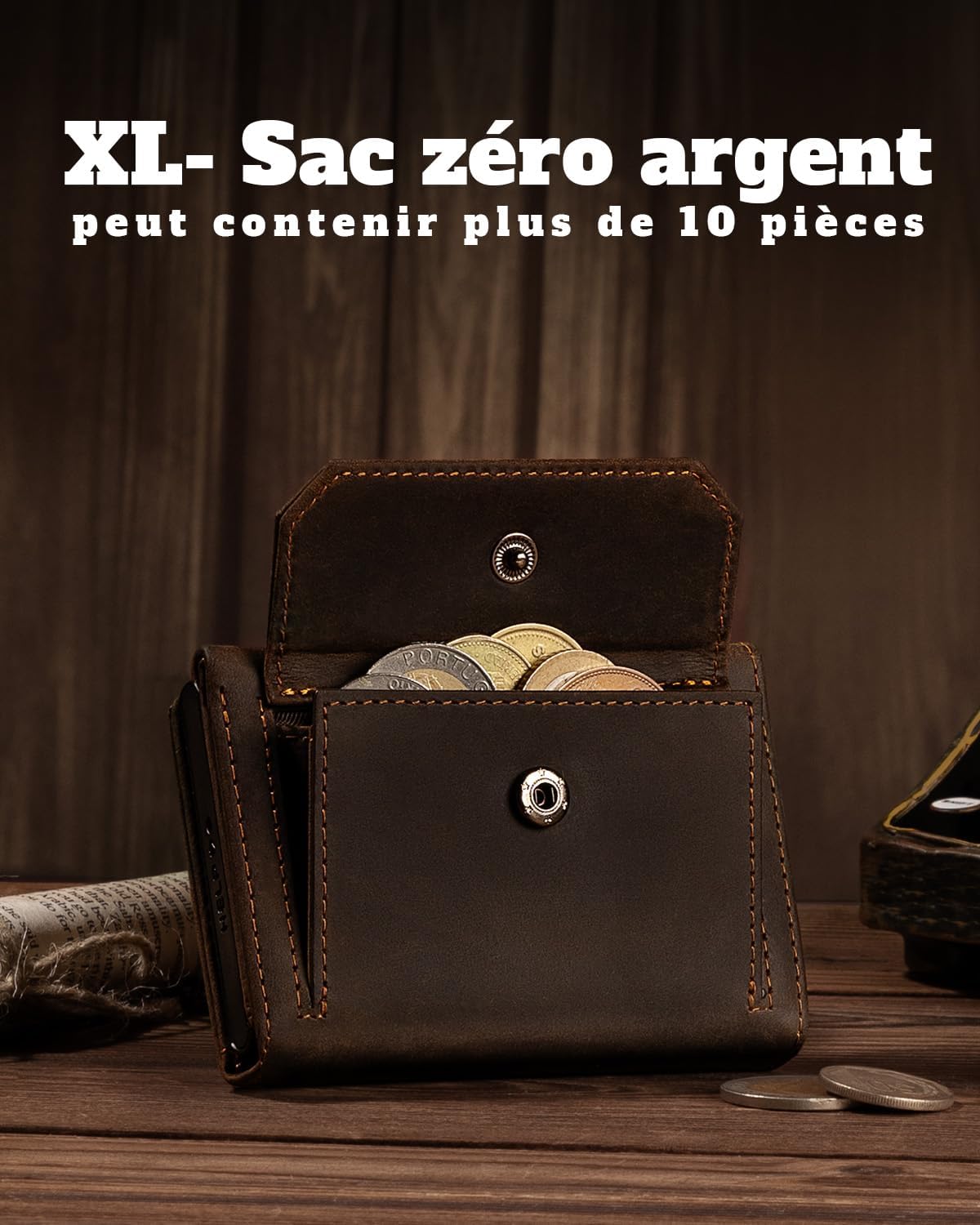 Detalle 2 de DODENSHA MagSnap Geldbörse 10+ Münzen 👛