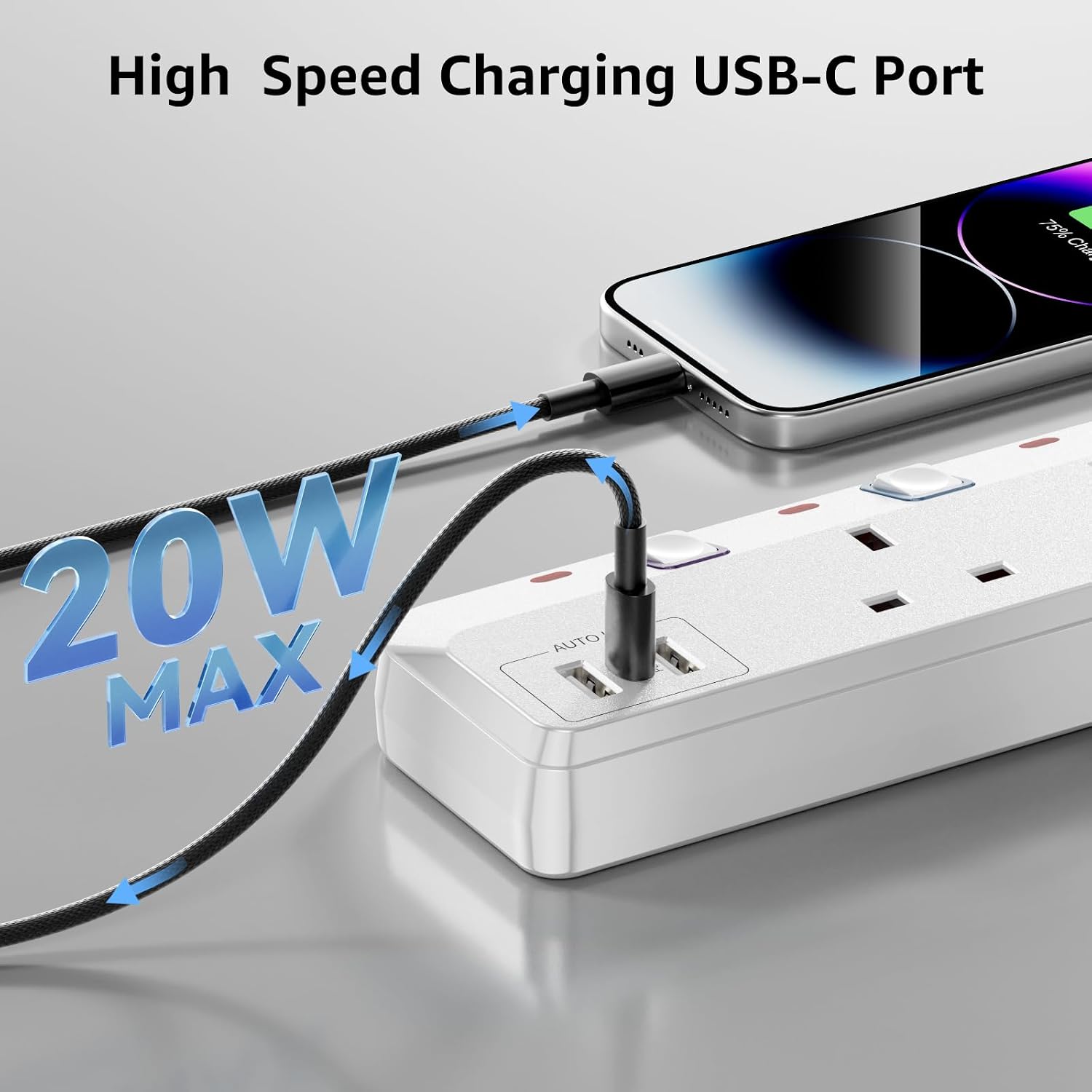 Detalle de Banaplo 7-in-1 Extension Lead USB