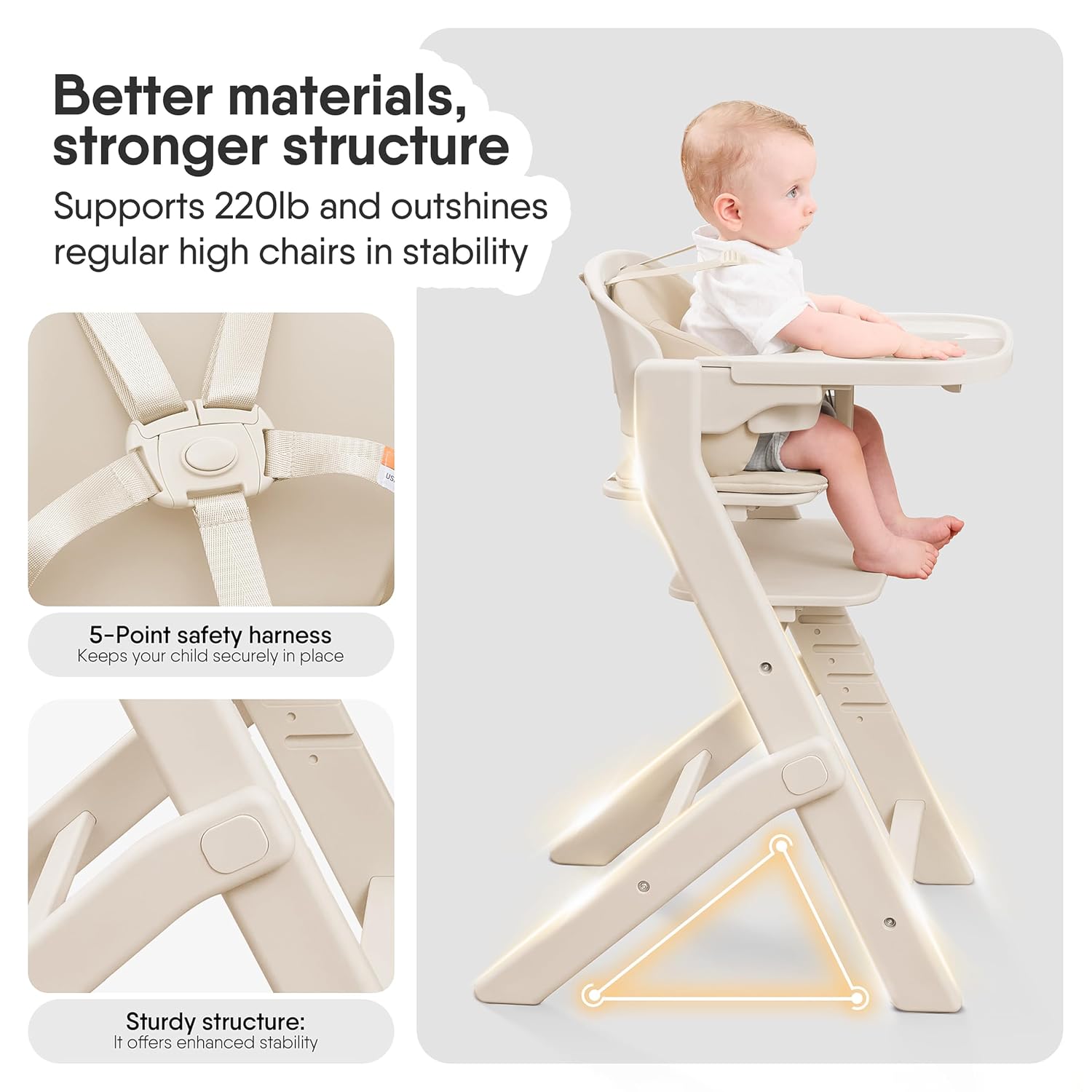Detalle de Obee Odee Baby High Chair 220 lb