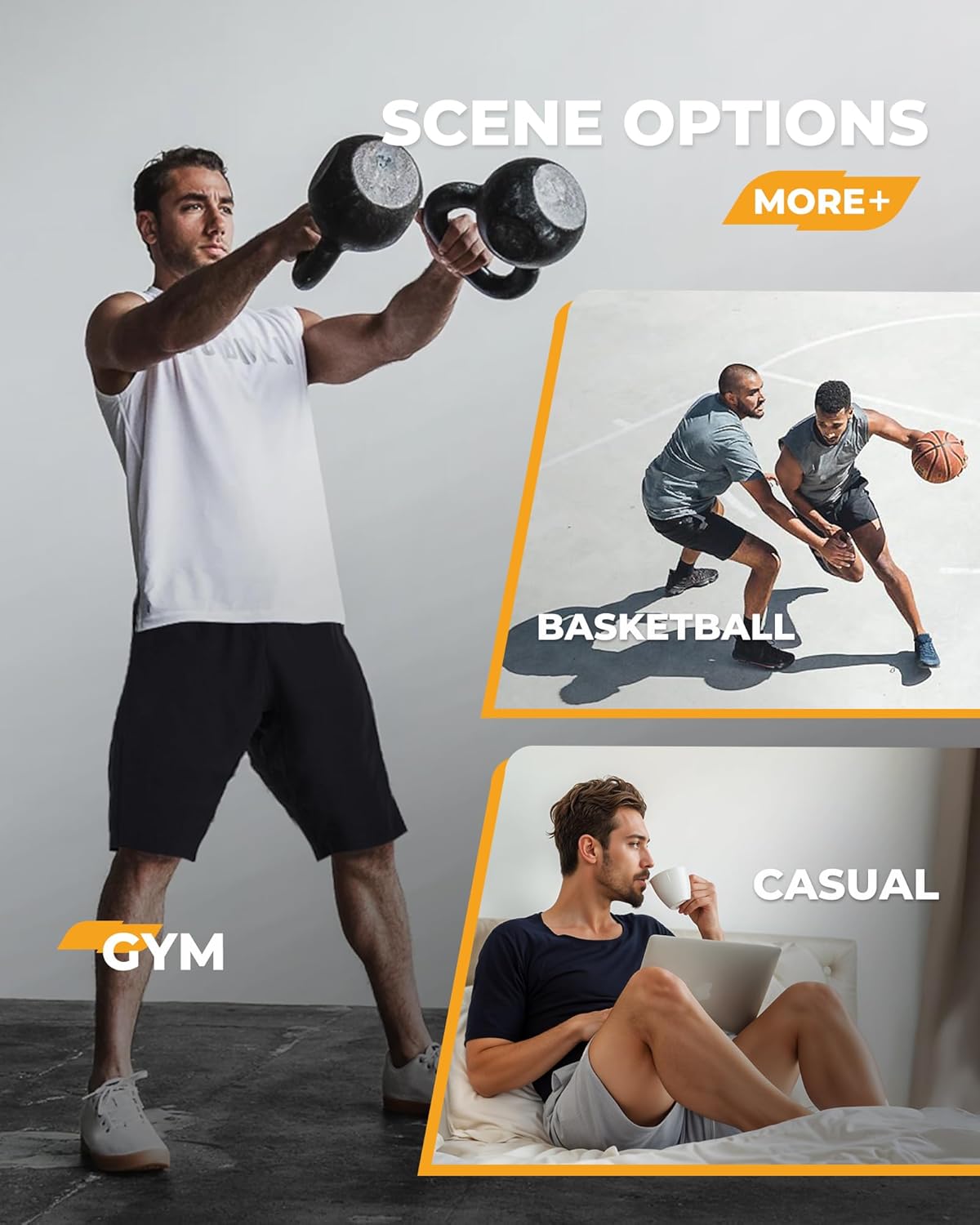 Thumbnail 3 de Barjneel 2 Pack Gym Basketball Shorts