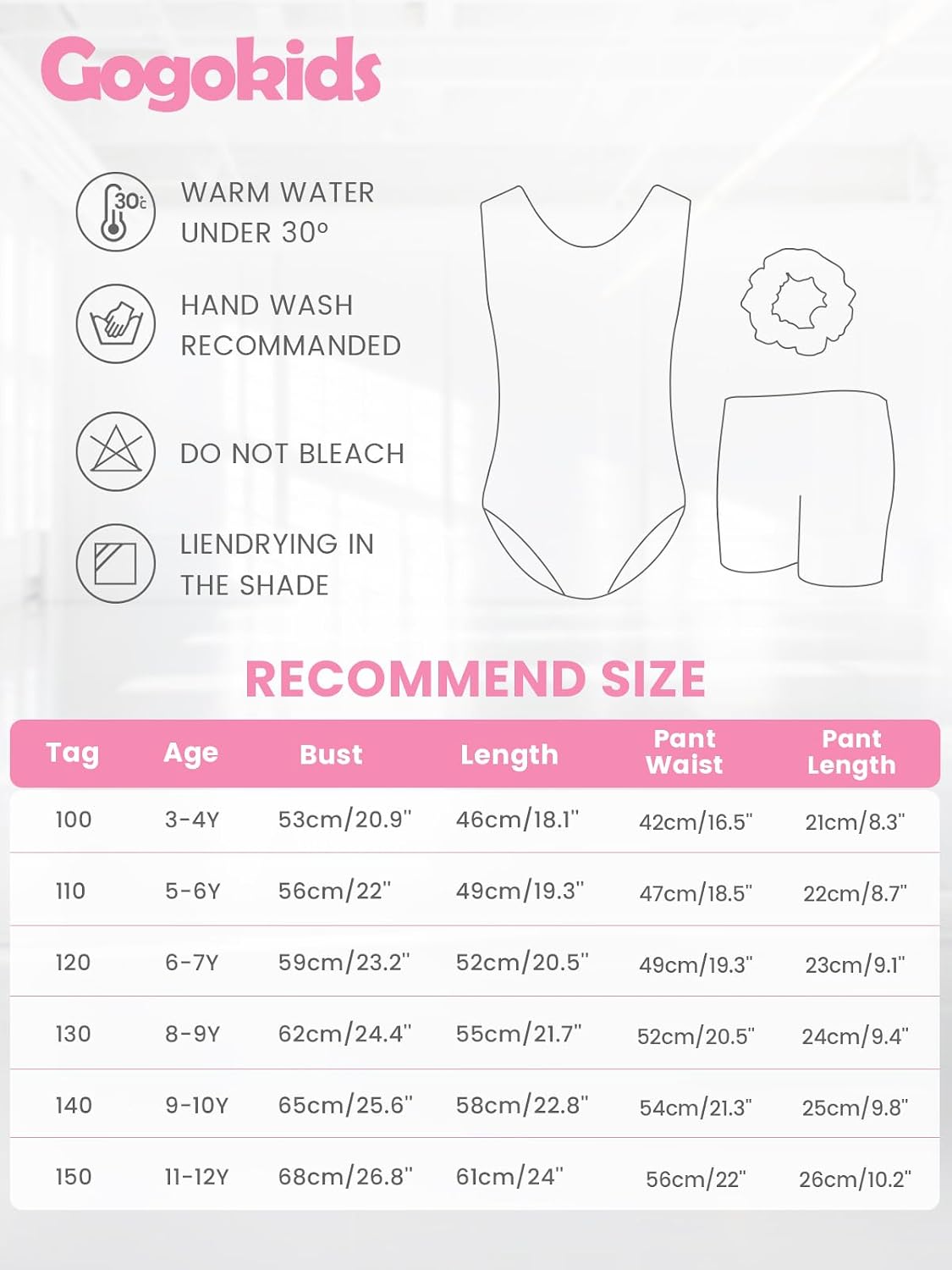 Thumbnail 4 de Gogokids Three‑Piece Gymnastics Set for Girls