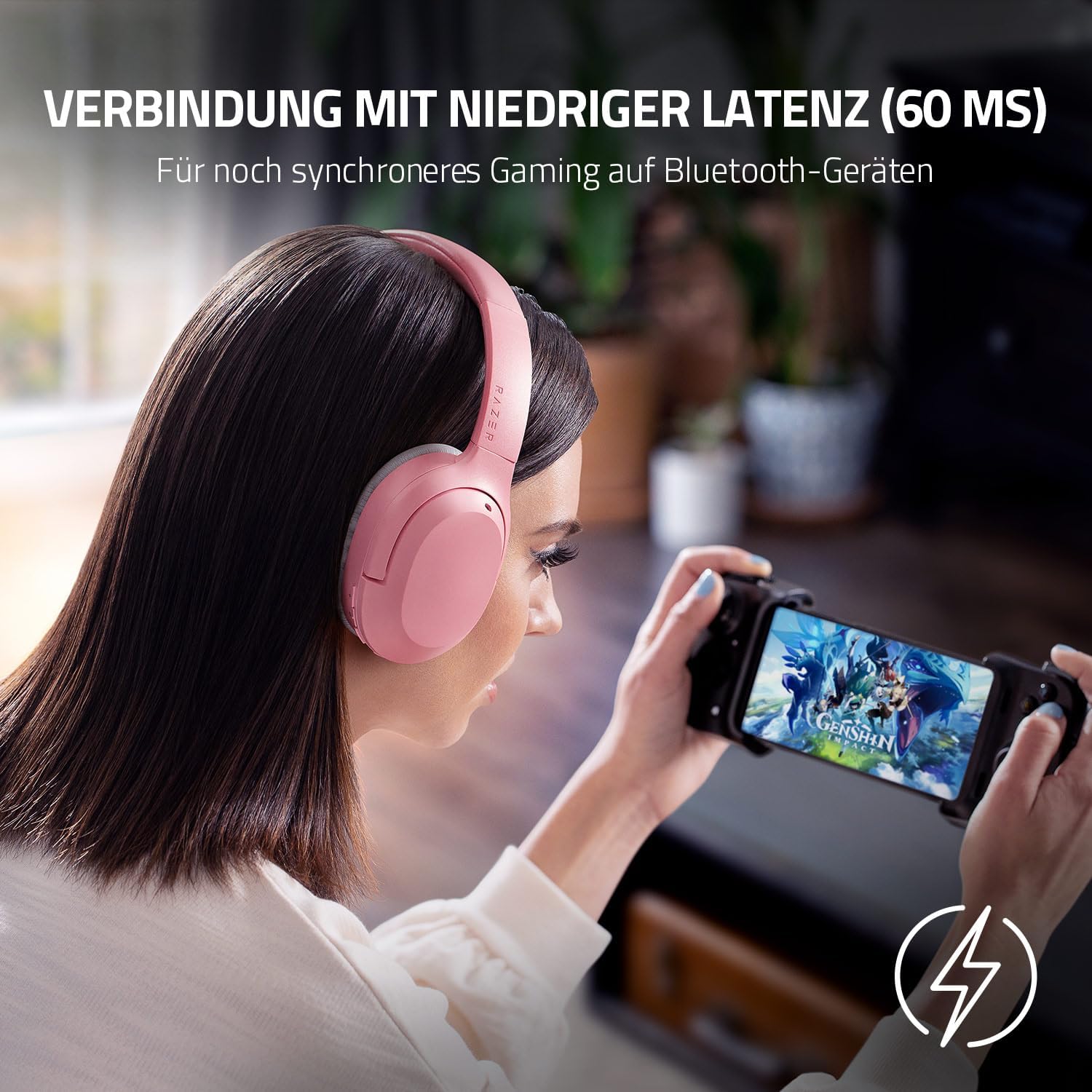 Detalle de Razer Opus X – Kabelloses Headset mit ANC, niedriger Latenz und 40-mm Treibern