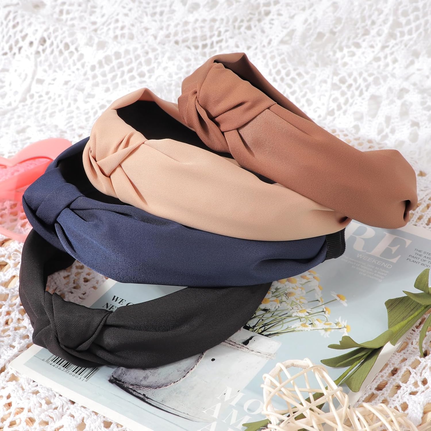 Thumbnail 4 de DRESHOW 8er-Set Damen Stirnband – elastische Kopfband Turban Haarschmuck