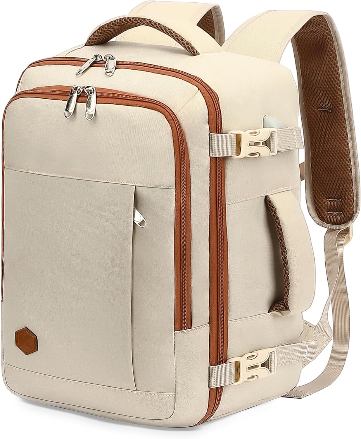 Detalle de VANKEV Zaino Ryanair 40x20x25 beige 20L con vano PC fino a 14 pollici