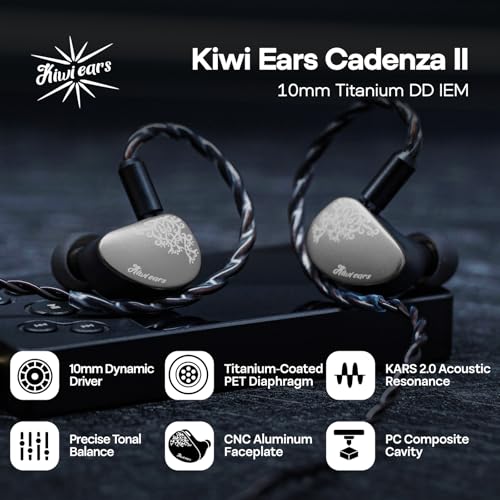 Thumbnail 1 de Linsoul Kiwi Ears Cadenza II: IEM de titanio con KARS 2.0 y cable desmontable