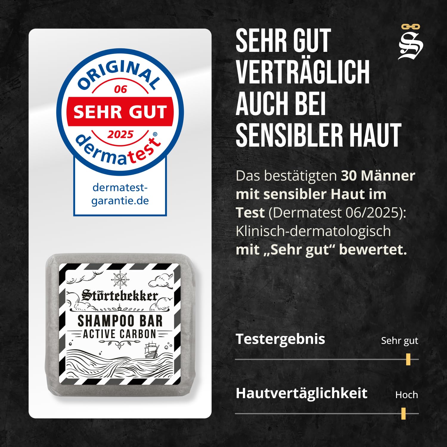 Detalle de Störtebekker Premium Shampoo Bar Active Carbon – 100 g