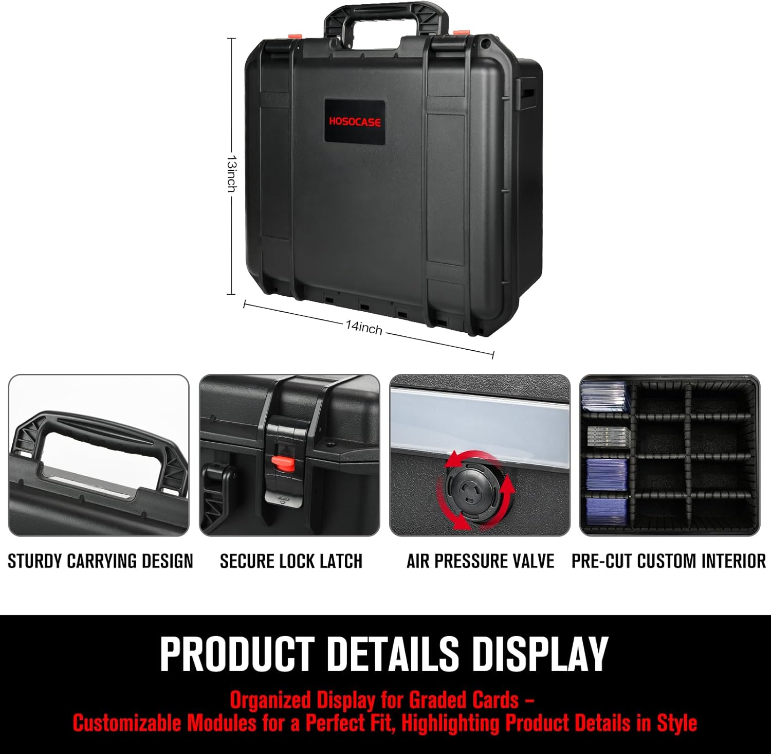 Detalle 2 de Graded Card Case Storage Box: 600+ Card Capacity with 9 Dividers for PSA BGS SGC Top Loaders