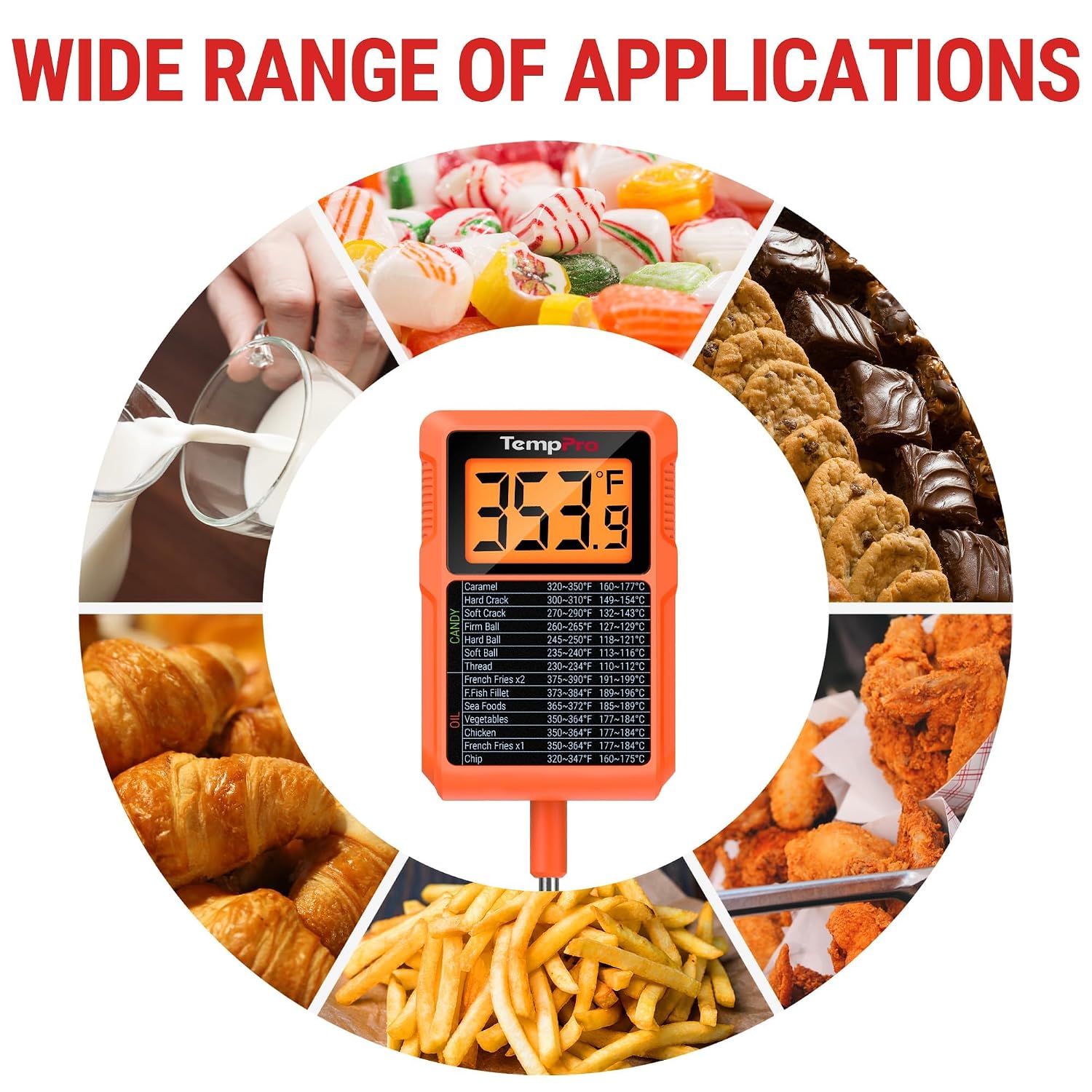 Thumbnail 6 de TempPro TempDip PLUS TP510 Digital Candy Thermometer with 10-Inch Probe