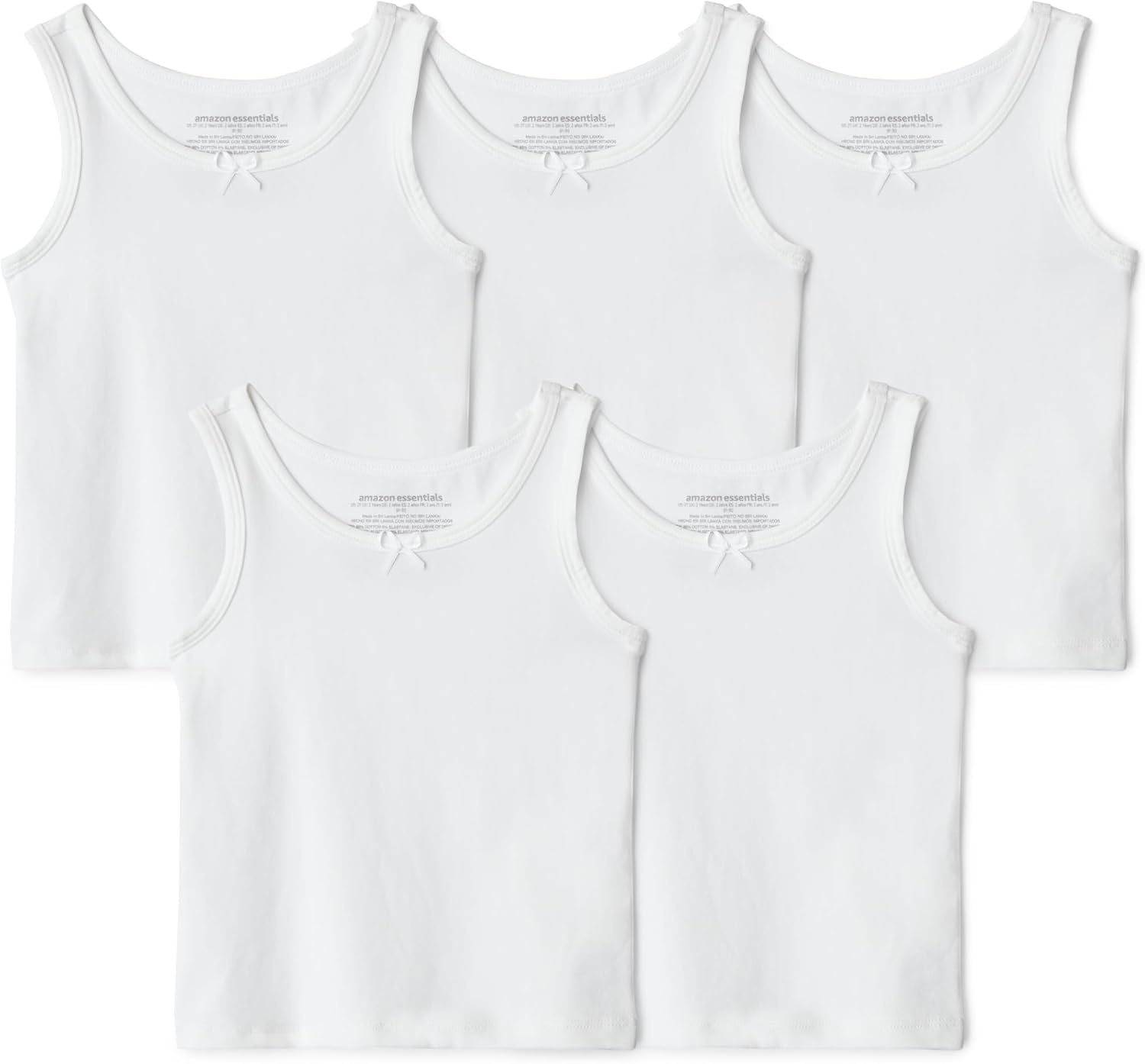 Thumbnail 6 de Amazon Essentials Mädchen Tanktop-Unterhemden aus Baumwoll-Jersey, 5er Pack