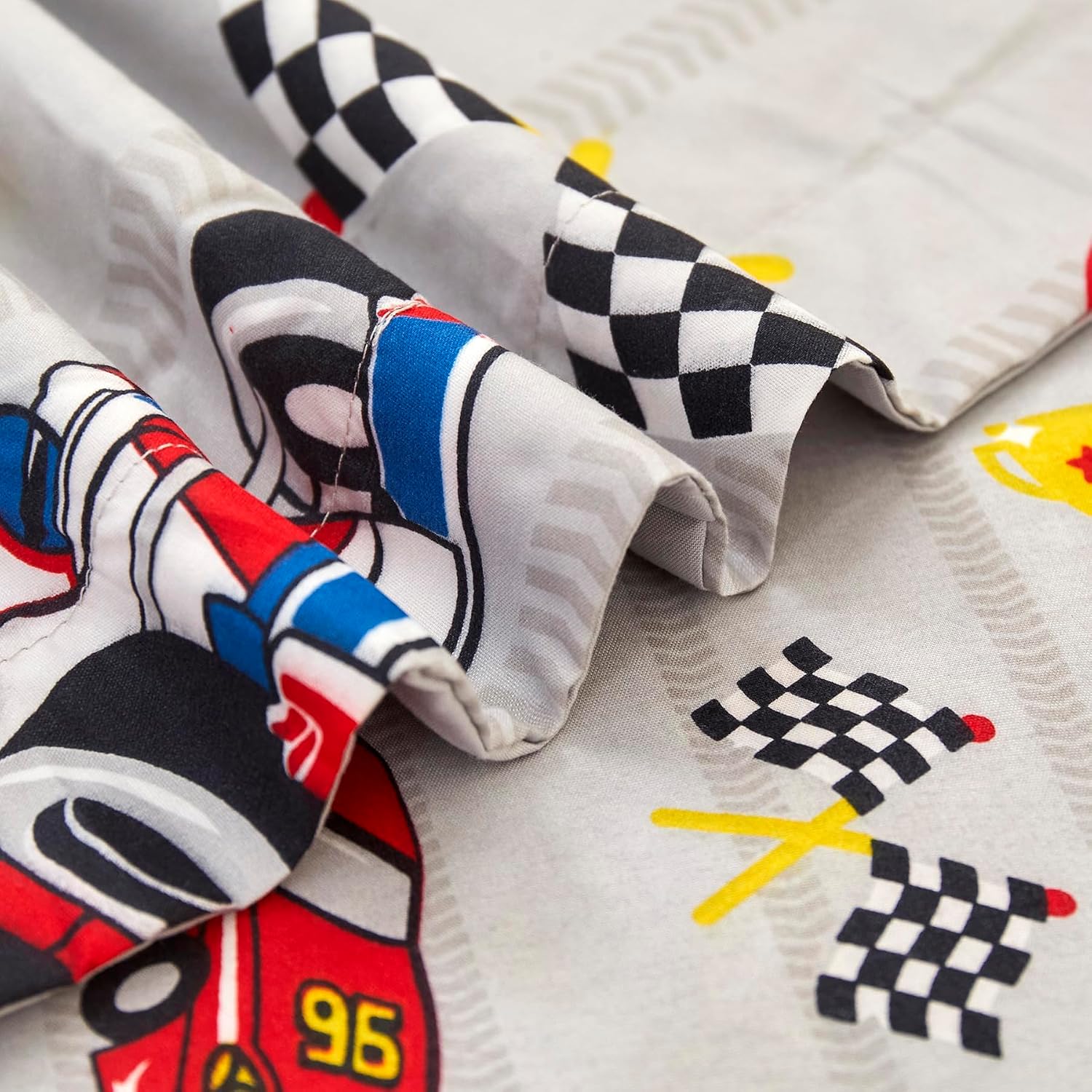 Thumbnail 5 de Mooreeke Full-Size Racing Car Comforter Set, 8-Piece Microfiber Bedding