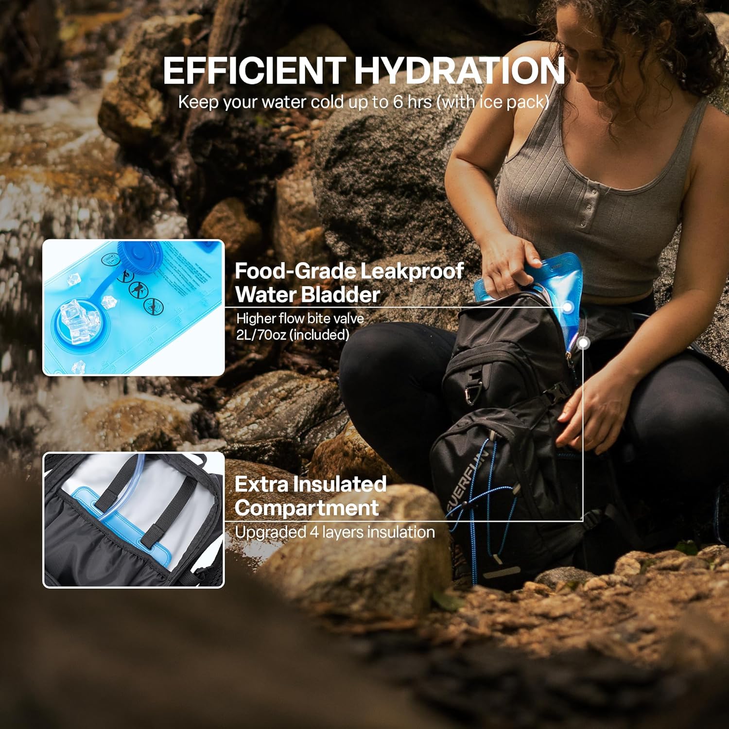 Thumbnail 2 de Everfun Hydration Backpack 18L with 2L/3L Water Bladder
