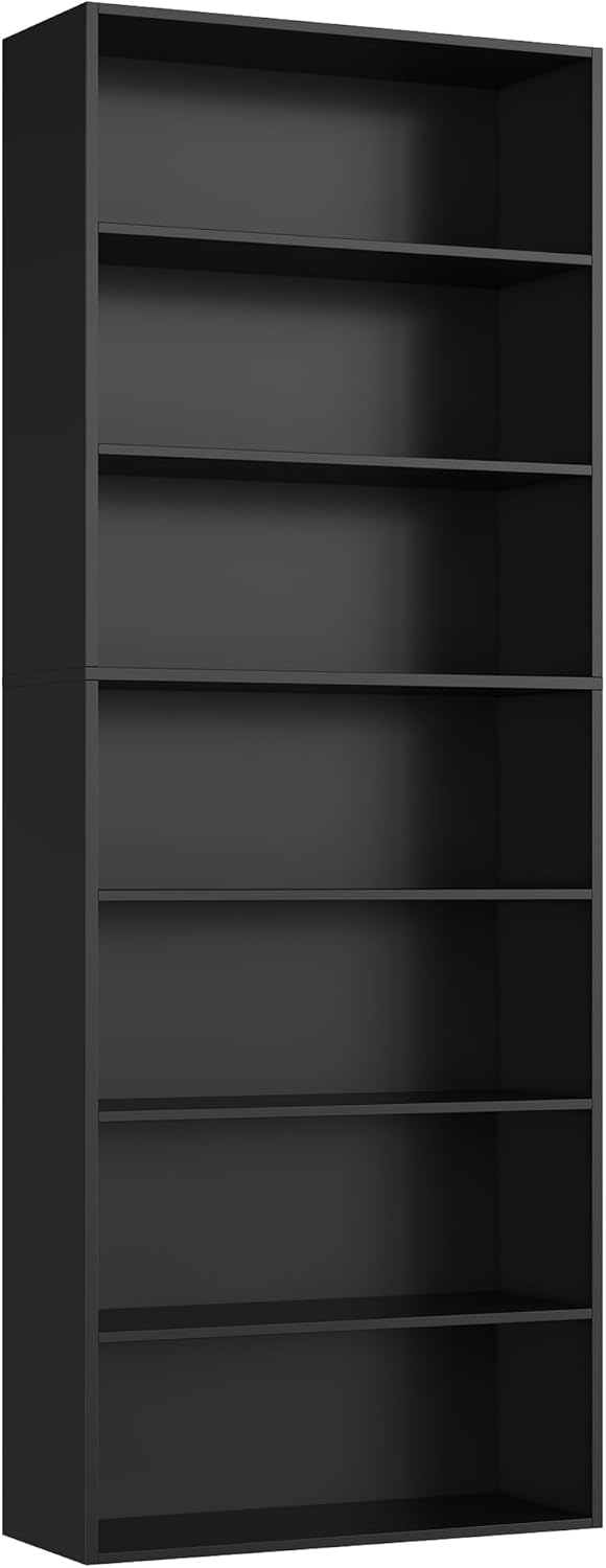Thumbnail 6 de FirFurd P423 7-Tier Bookcase, Black Engineered Wood, 60 x 23.5 x 209.5 cm