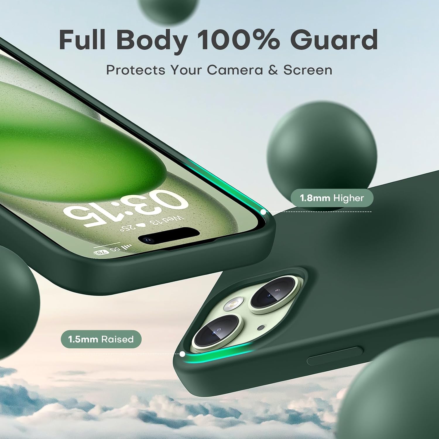 Detalle 2 de TOCOL Silicone Case for iPhone 15