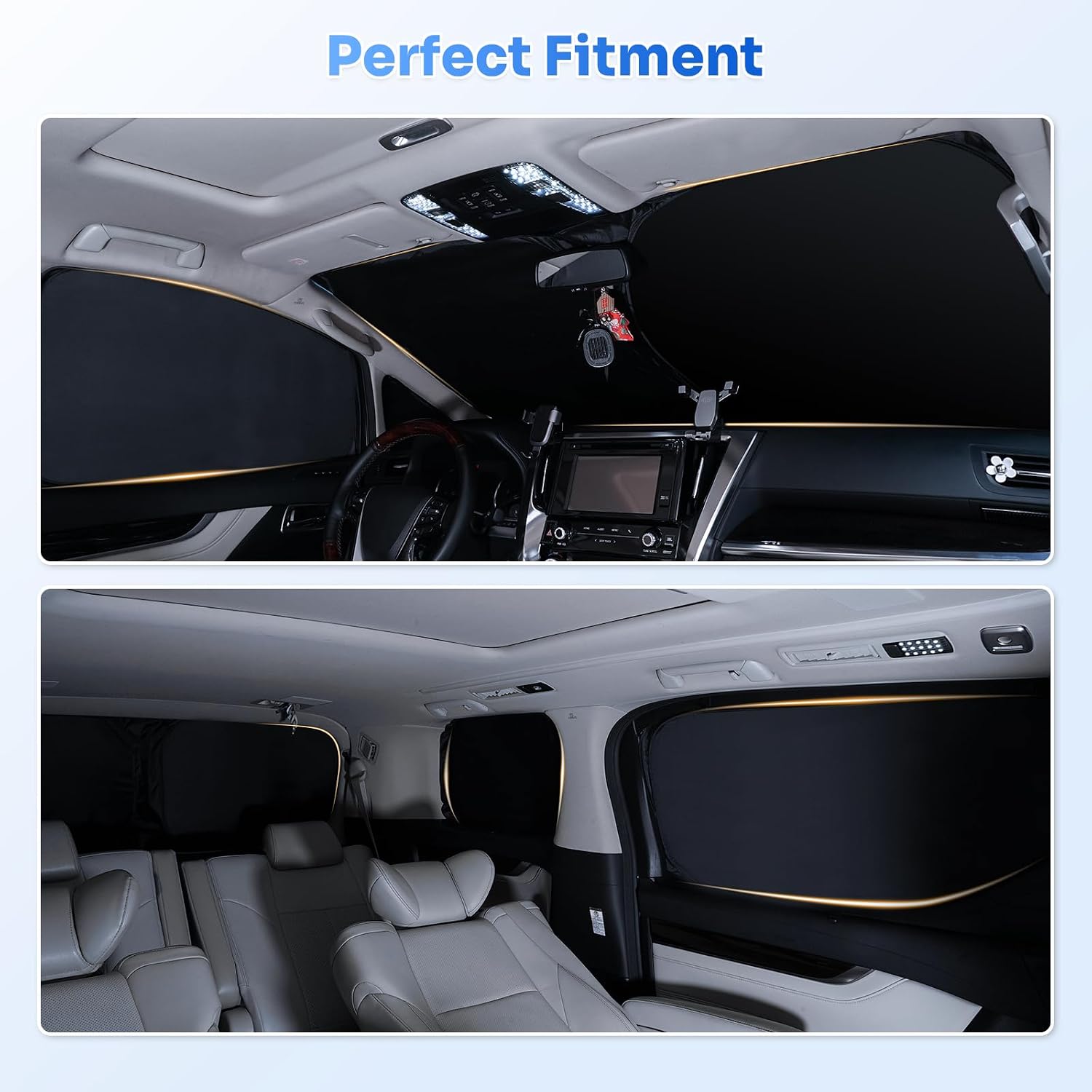 Detalle 2 de Canvcle Window Shades for 2022–2026 GMC Hummer EV Pickup, 6-Piece Set
