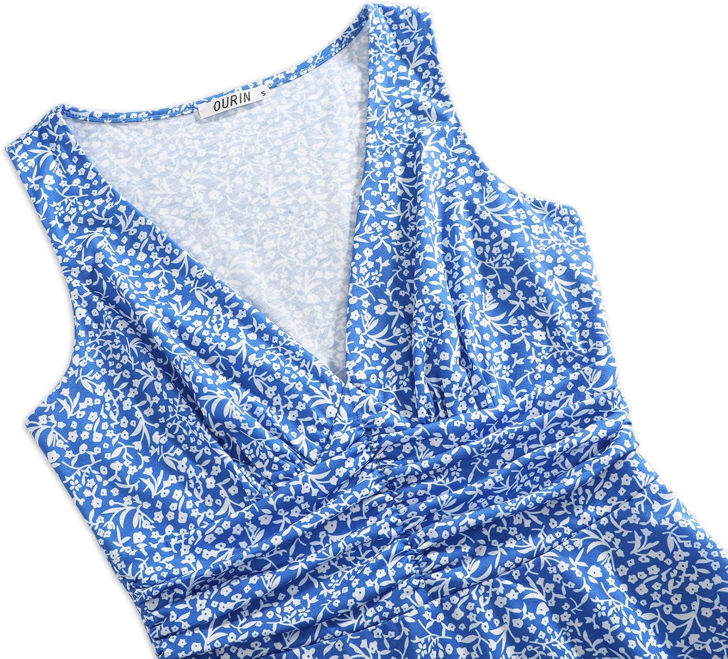 Thumbnail 4 de OURIN Floral Sundress with Pockets Deep V Neck