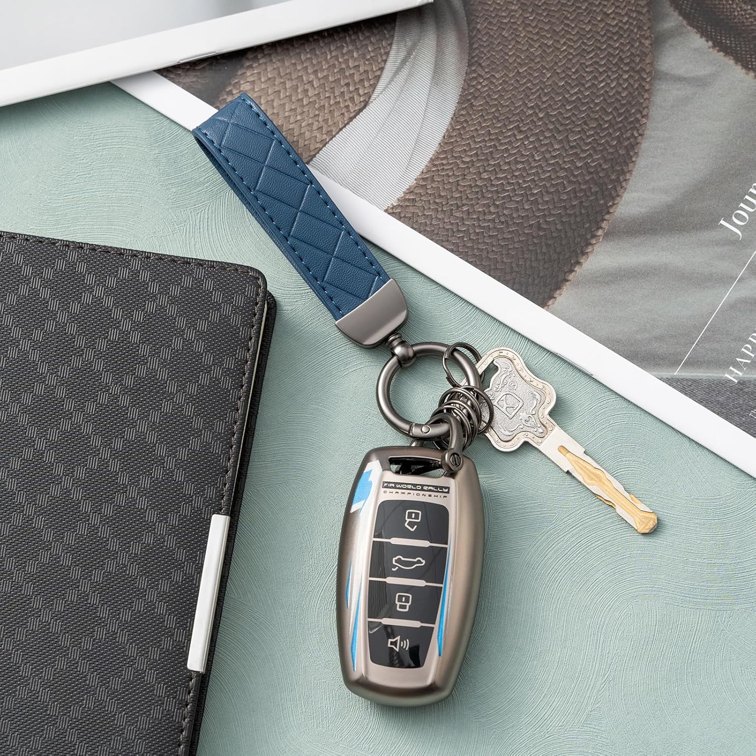 Thumbnail 4 de MORSUNBELA Schlüsselanhänger Auto aus Leder – Eleganter Car Keychain für Damen