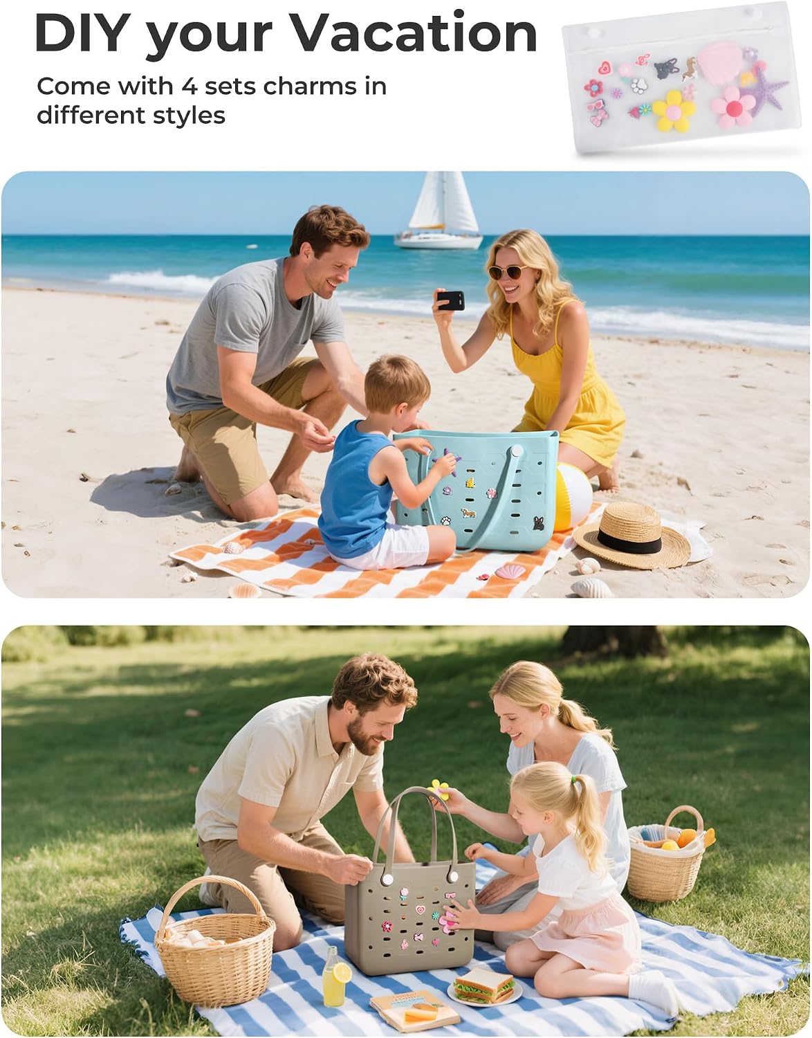 Thumbnail 3 de Beach bag for women, water resistant tote