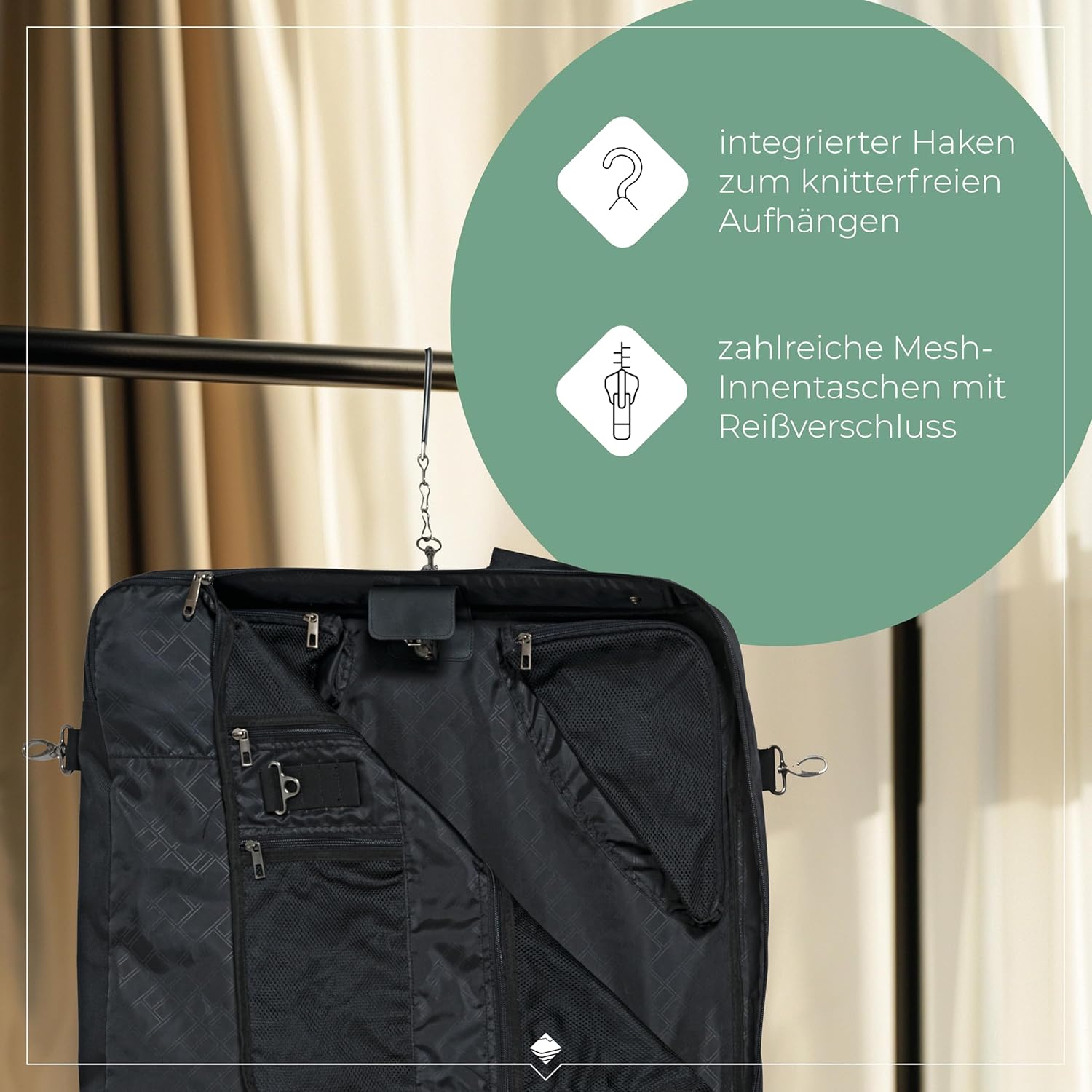 Thumbnail 3 de Travelite Kleidersack Anzugtasche, schwarz – BUSINESS 60 Liter