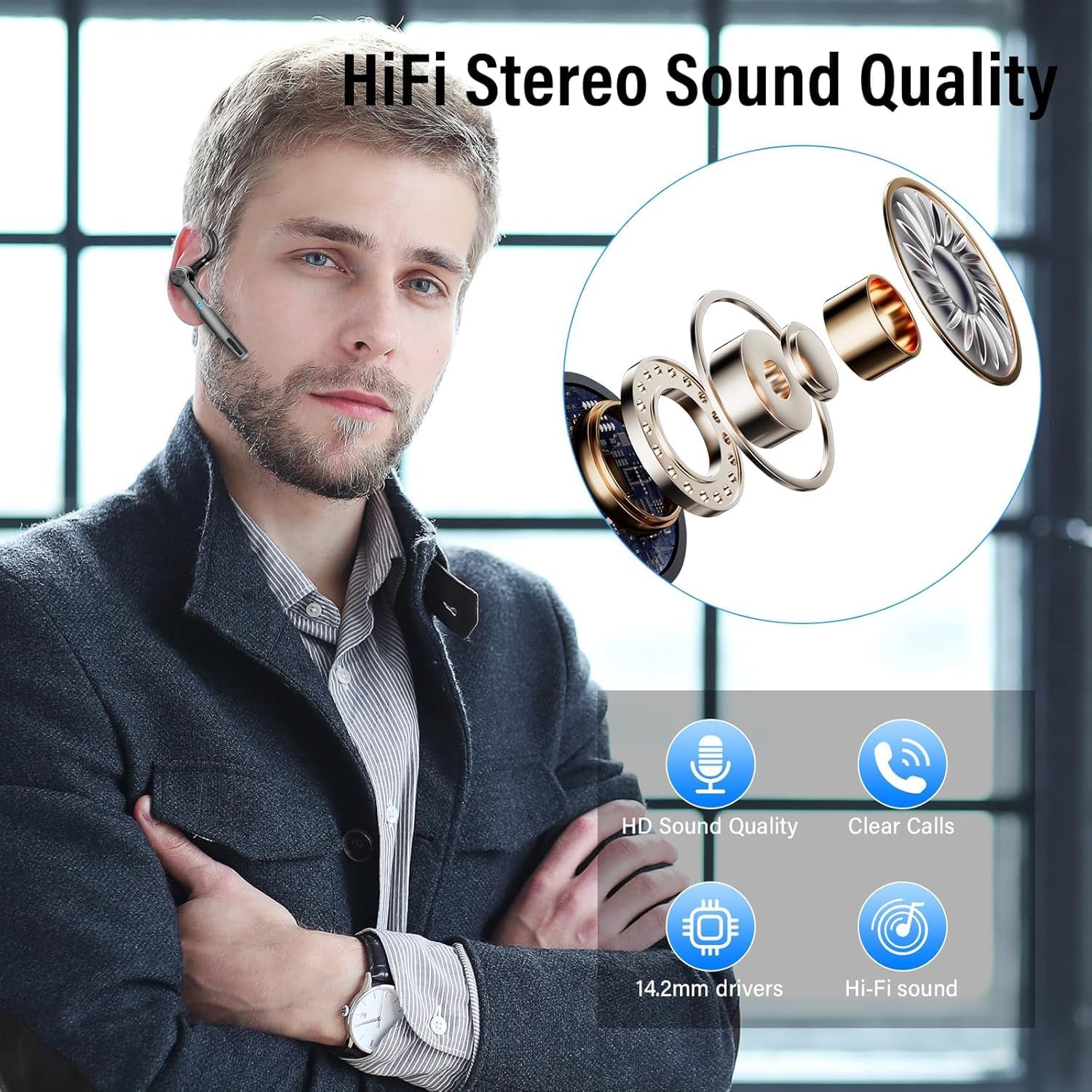 Thumbnail 2 de Bluetooth Headset V5.4 60H Car Kit