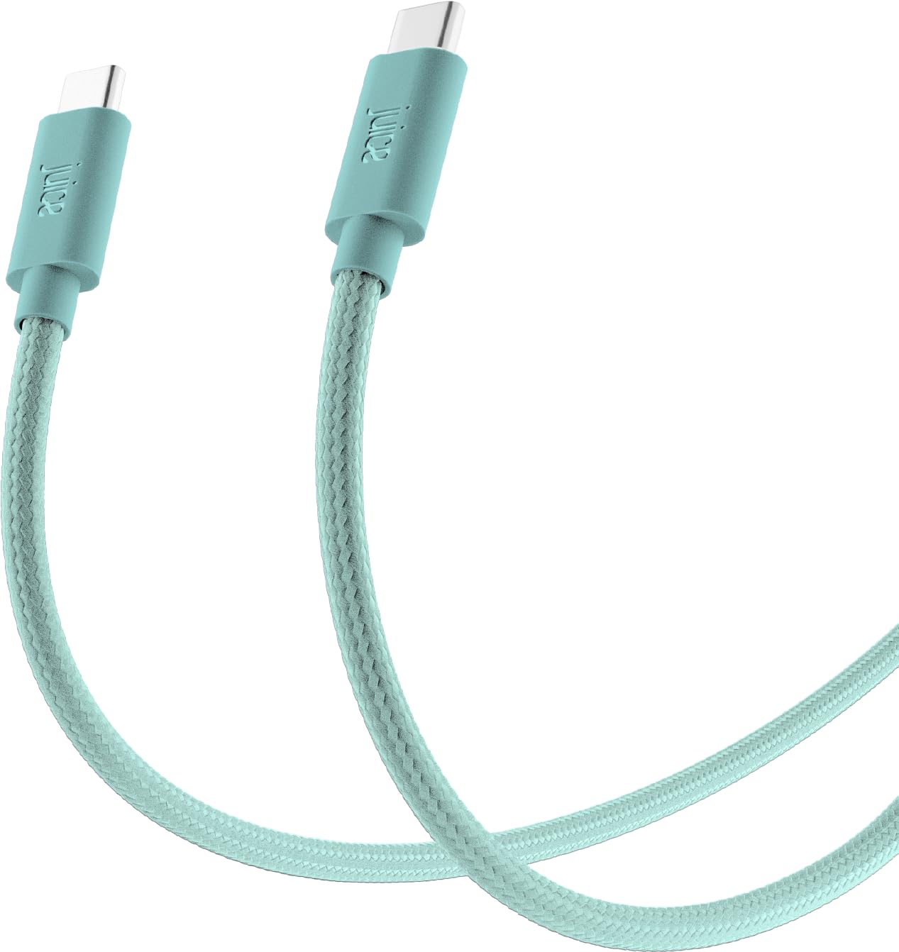 Detalle de Juice Braided Type C 2m Charging Cable – Teal