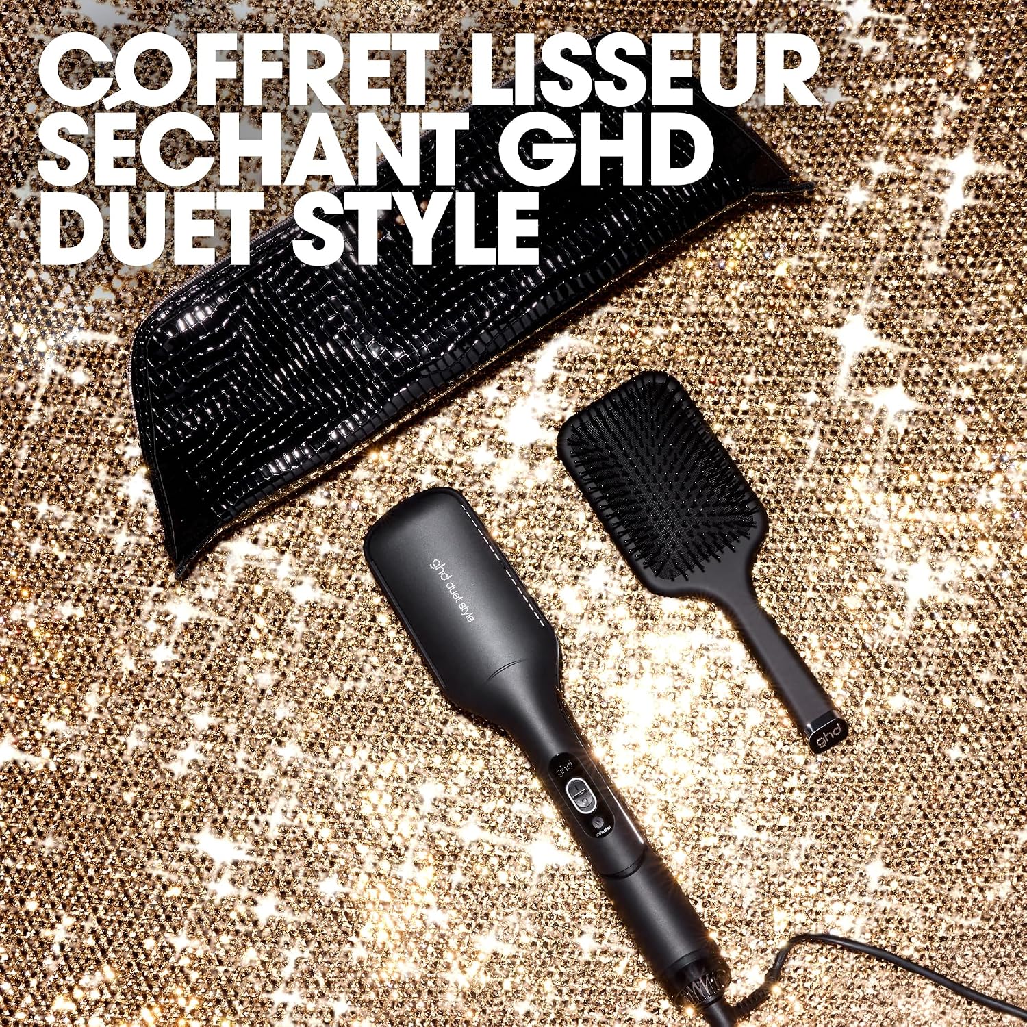 Detalle 2 de ghd Duet Style Coffret – Lisseur Séchant 2-en-1 (Noir) avec Brosse et pochette