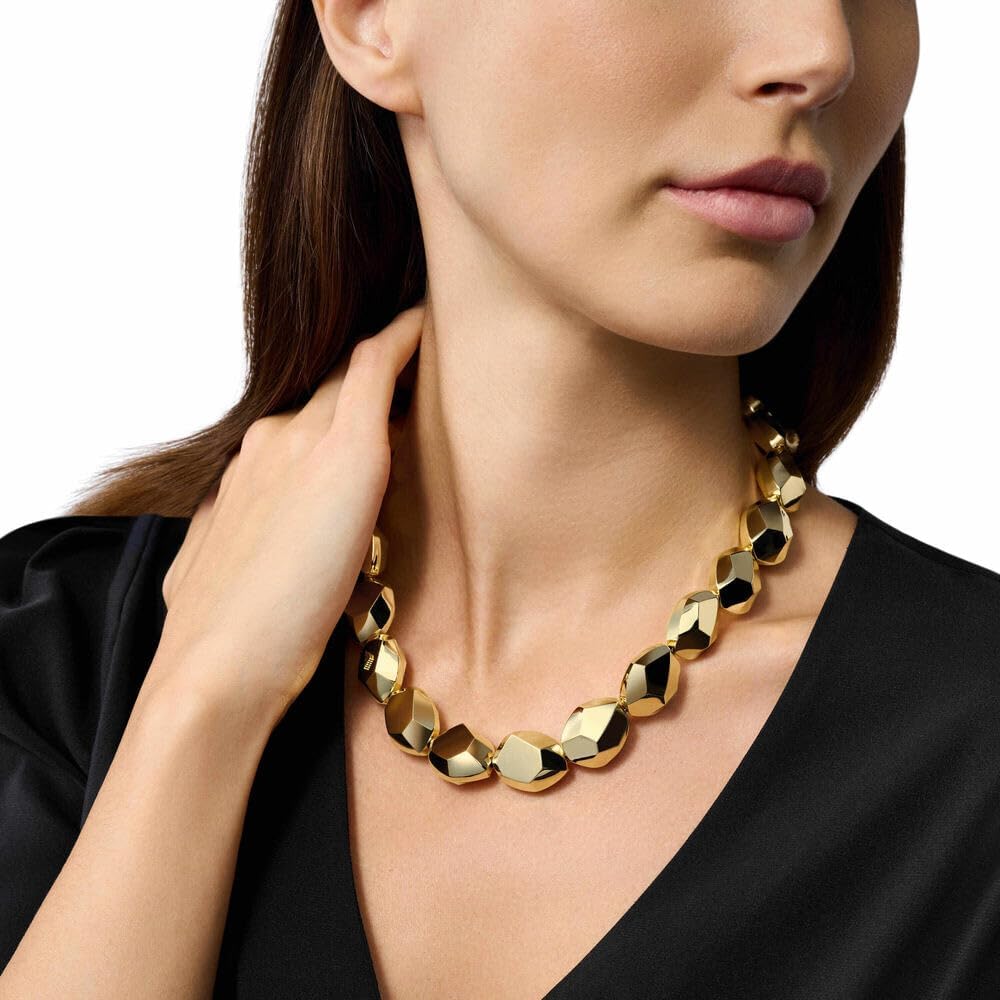 Detalle de Emporio Armani Collana da donna in ottone con chiusura a moschettone in tonalità oro