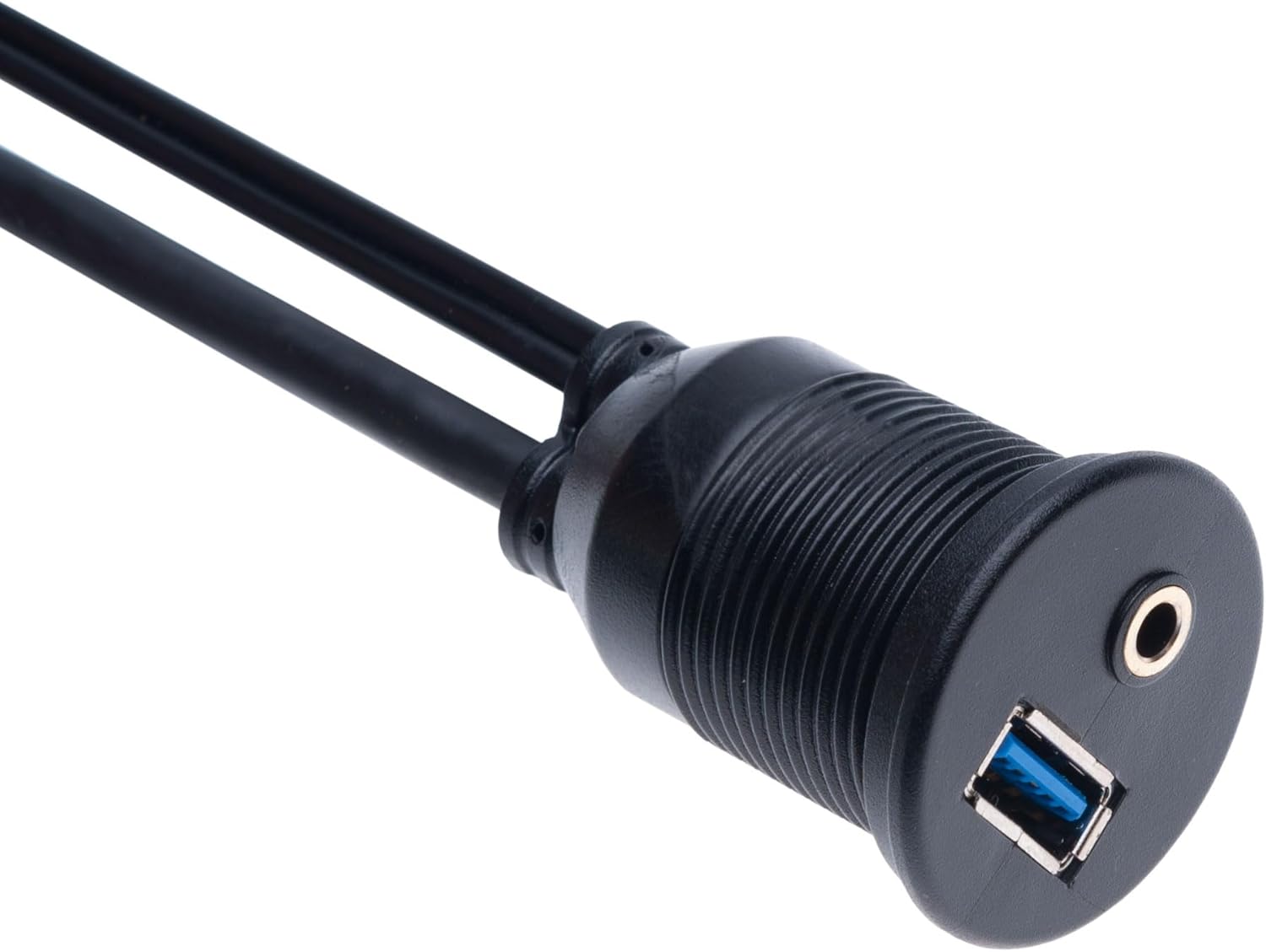 Thumbnail 2 de Keple USB 3.0 & 3.5mm AUX RCA Male Cable to USB Flush Mount Extension (1 m) for Vehicle Audio