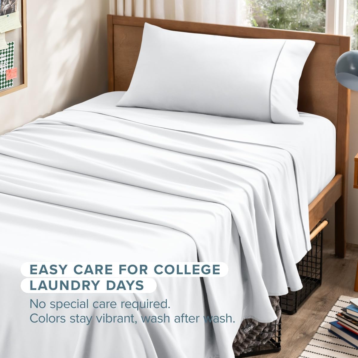Thumbnail 5 de Bare Home Twin XL Sheet Set: 1800 Ultra-Soft Microfiber, Deep Pockets, 3-Piece Comfort