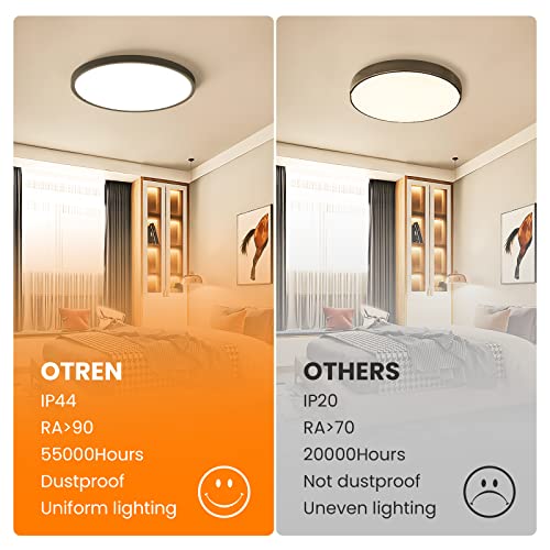 Detalle de OTREN Plafón LED de Techo 48W Ø40 cm – Luz cálida 3000K, CRI>90, IP44