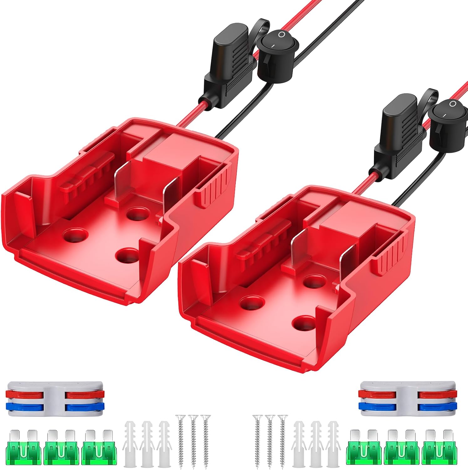 Detalle de Azocek Power Wheel Battery Adapter with 12 AWG Wire