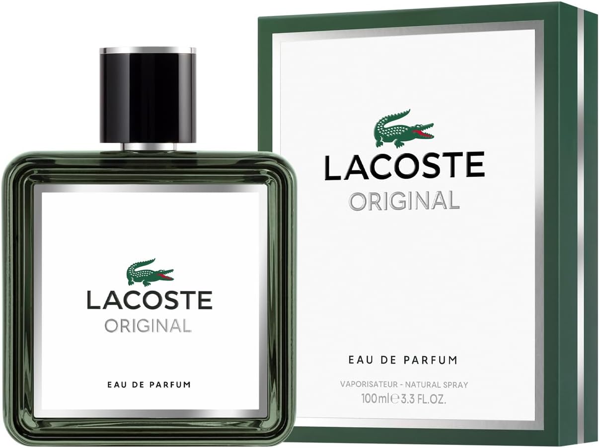 Detalle de Lacoste Original Eau de Parfum (100 ml) – fougère woody fragrance with citrus and warm spice