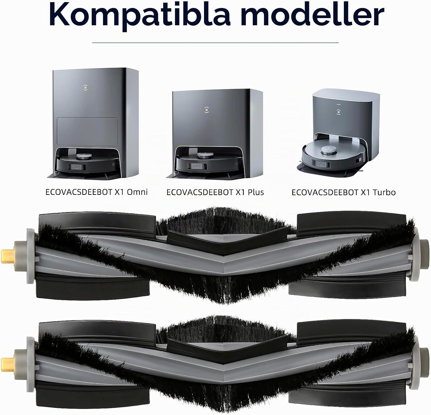 Detalle de COWINORY huvudborstar för DEEBOT X1, T10 och T20, 4-pack